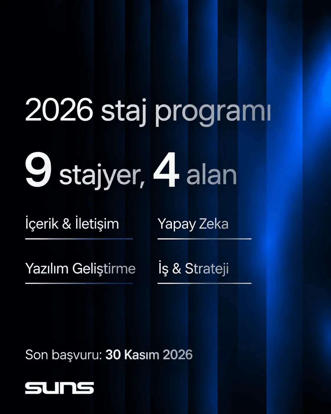 2026 Güz Staj Programı (Uzaktan) | Genel Başvuru